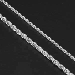 Cadena de Oro Delgada de Acero Inoxidable Chapada en Oro de 14k y 18k, Diseño de Cuerda Trenzada, Venta al Por Mayor - Product Image 3