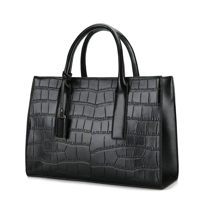 new designer women handbag autumn and winter fashion large capacity PU leather crocodile pattern shoulder big ladies tote bag
