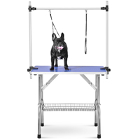 MT MEDICAL  Support de toilettage pour animaux de compagnie en acier inoxydable, adapté aux refuges pour animaux, avec hauteur réglable pour chats et chiens