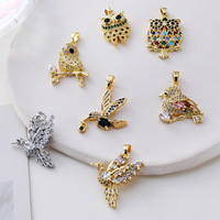 LUOYUNE 2026 Collier unisexe tendance en laiton plaqué or 18 carats avec pendentif ange ailé en zircon, breloques phénix et aigle, idéal pour un cadeau
