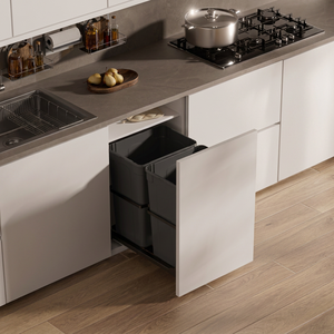 <span class=keywords><strong>Poubelle</strong></span> double <span class=keywords><strong>coulissante</strong></span> pour <span class=keywords><strong>évier</strong></span> de cuisine, organiseur d'armoire extractible - Product Image 3