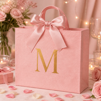 Sac fourre-tout personnalisé Heepack avec initiale, en non-tissé, couleur pastel, monogramme sur mesure, sac cadeau en PP Spunbond, vente en gros OEM