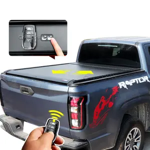 Penutup ranjang truk Pickup elektrik, penutup ranjang logam aluminium Tacoma Tonneau keras untuk isuzu dmax