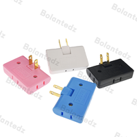 Convertisseur de prise rotatif en gros un sur trois prise d'extension à 180 degrés convertisseur de prise mince portable multi-prises
