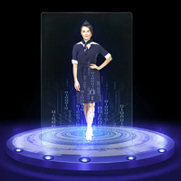 Projecteur holographique 3D HD avec film de fenêtre transparent, équipement publicitaire à projection arrière
