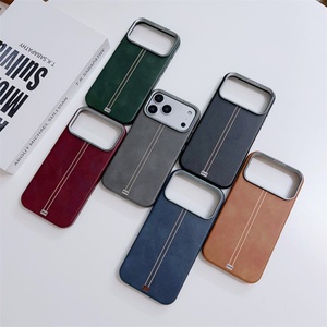 เคสโทรศัพท์หนัง PU คุณภาพสูงแบบแม่เหล็กสำหรับ iPhone 17 13 14 15 16 Pro Max พร้อมปุ่มสัมผัสกล้อง ป้องกันฝาหลัง - Product Image 2