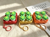 Jouet anti-stress réaliste en forme de dumpling ou de fruit, à presser, porte-clés, breloque de sac, pendentif de sac à dos, jouet sensoriel mignon