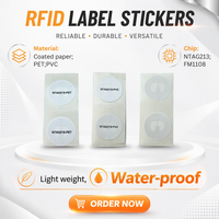 Étiquette adhésive RFID UHF programmable et imprimable sur mesure 13,56 MHz pour la gestion d'entrepôt, réutilisable