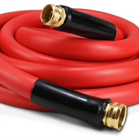 Tuyau d'arrosage de jardin en polyester durable et flexible avec pulvérisateur réglable, portable et souple pour l'arrosage des pelouses, le lavage de voitures et le bain des animaux domestiques