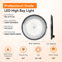 Luminaria LED Lineal Industrial de Alta Potencia 150W IP65 para Techo Alto, 3CCT 4000K 5000K 6000K Seleccionables, Luz Comercial para Fábricas y Almacenes, Venta al por Mayor en EE. UU.