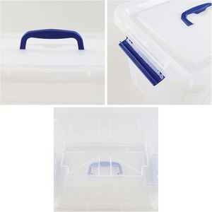 Caja de Almacenamiento Apilable, Transparente, Ecológica, Moderna y de Lujo, Contenedor Organizador de Plástico, Recipientes de Almacenamiento Duraderos con Tapa de Cartón - Product Image 2