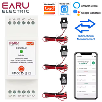 Compteur d'énergie intelligent triphasé AC90-480V avec mesure bidirectionnelle, moniteur kWh, 3 pinceaux CT, relais de commutation EASEM-E