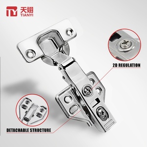 บานพับตู้สแตนเลสคุณภาพสูง 35 มม. ติดตั้งง่าย ปิดนุ่มนวลไร้เสียง - Product Image 1