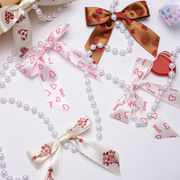 Rubans en satin personnalisés avec nœuds, rubans imprimés pour Noël, rubans de célébration pour la décoration de cadeaux, nœuds pour cadeaux floraux