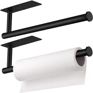 Self-Adhesive Stainless Steel Toilet Roll Paper Holder Organizers Punch-Free Towel Rack Wall Mount Toilet Tissue Accessories