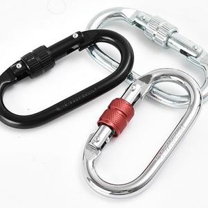 Verrou principal de type D chromé, rapide, pour l'escalade et l'alpinisme en extérieur, en aluminium aéronautique, protection contre les chutes - Product Image 3