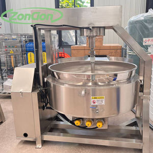 ซอสซอสมะเขือเทศกึ่งอัตโนมัติเต็มรูปแบบความจุขนาดใหญ่ให้ความร้อนด้วยไอน้ำแก๊สไฟฟ้ากระทะทำอาหารแบบดาวเคราะห์ - Product Image 3