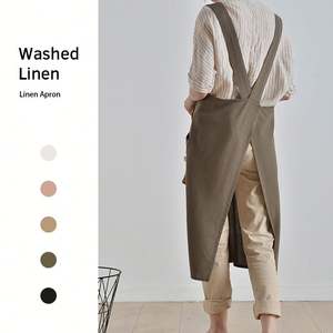 Delantal de Lino de Alta Calidad para Hombre y Mujer, Delantal de Pecho para Chef Profesional, Camarero o Barista - Product Image 2