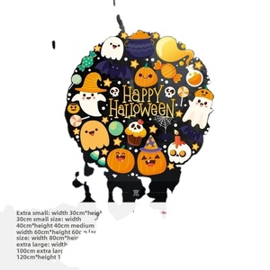 2025 nuovo TW di Halloween finestra decalcomanie teschio palloncino scena adesivi in pellicola elettrostatica per porta di vetro installazione <span class=keywords><strong>eventi</strong></span> per feste forniture - Product Image 6