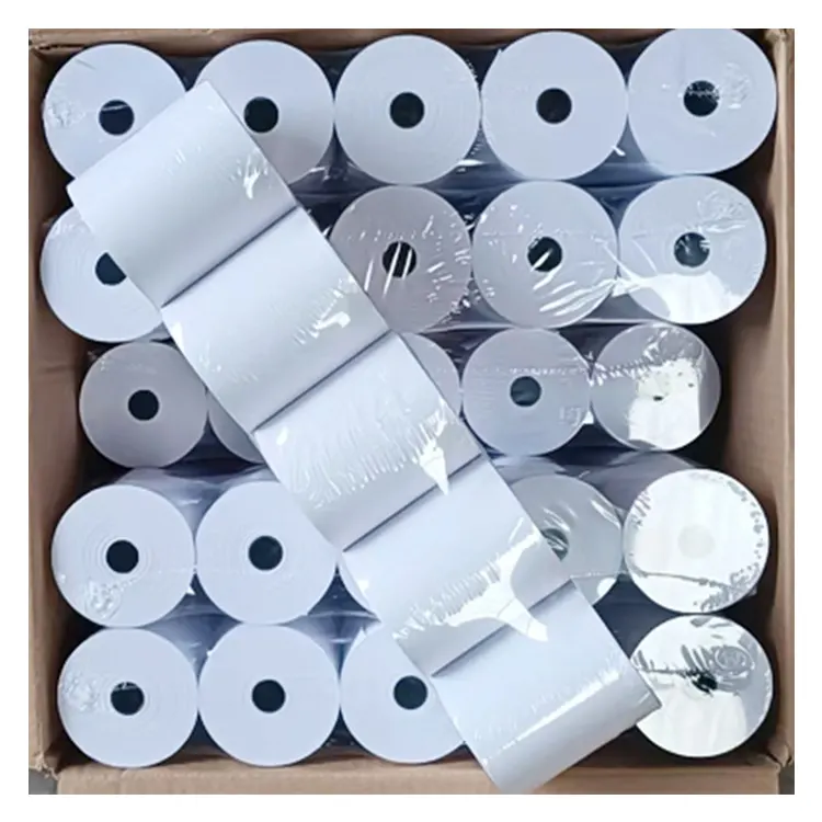 Factory direct cash register paper 57mm x 40mm 50 rolls 80 x 70 57mm 80mm thermal paper roll for POS ATM Printer
