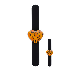Brazalete magnético para peinar el cabello, diseño de estampado de leopardo, correa suave ajustable, pinza para el cabello para uso diario - Product Image 1