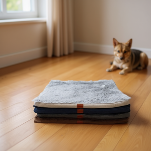 Tappetino per Animali Domestici in Velluto Pavone Grigio Chiaro 5cm, 65*95*5cm per il Comfort degli Animali - Product Image 3