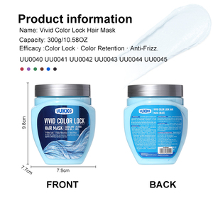 UUKKG <span class=keywords><strong>Maschera</strong></span> per <span class=keywords><strong>Capelli</strong></span> Color Lock 300g, Trattamento Anti-Crespo per Mantenere il Colore, <span class=keywords><strong>Maschera</strong></span> per <span class=keywords><strong>Capelli</strong></span> Tinti Multicolore - Product Image 2