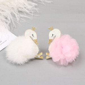 Lovely Girls Sweet Style Lace Swan Hair <strong>Buckle</strong> Hairgrip Headdress Hair <strong>Clips</strong> for Kids - Product Image 1