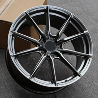 Juego de Ruedas de 10 Radios en Cromo Negro, 5x112, 20 Pulgadas, para Audi A8 S8, Mercedes Clase S, BMW Serie 7, Estilo Ejecutivo, Ligeras