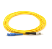 Cordon Fibre Optique OS2 Simplex SC UPC Vers FC UPC 2mm 3mm Jaune Câble PVC