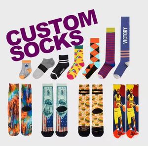 हॉट सेल कस्टम कार्टून प्रिंटिंग सॉक्स यूनिसेक्स 360 डिजिटल प्रिंट सब्लिमेशन सॉक्स स्पोर्ट हैप्पी फनी सॉक्स - Product Image 5