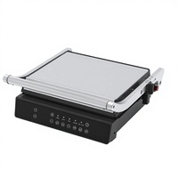 Grille-pain électrique professionnel RSC 2 tranches, presse à panini large et plate, pour la maison, modèle PG027