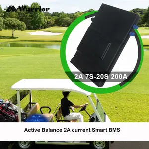A-Warrior BMS with 2A active balance current for cells voltage li-ion 20S 72V 200A battery bms smart for Golf-cart sightseeing