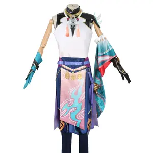 游戏Genshin Impact角色肖Cosplay超自然套装服装万圣节女孩嘉年华派对