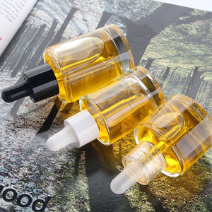 Botella de suero de vidrio transparente de 30ml 1oz 50ml 60ml 100ml con cuentagotas transparente para serigrafía y embalaje - Product Image 2