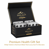 Comprimés de Shilajit de luxe en blister, boîte cadeau, scellés individuellement, haute puissance, pilules pour adultes