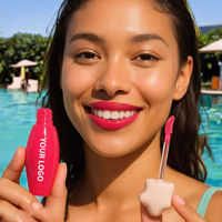 Huile pour les lèvres végan personnalisée Glace d'été rafraîchissante Glaçure à lèvres repulpante Brillant à lèvres teinté hydratant Rouge à lèvres liquide minéral Marque privée