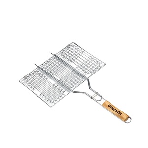 Pour Bescook Panier de barbecue en métal chromé de vente chaude pour panier de <span class=keywords><strong>kebab</strong></span> de cuisine extérieure en stock - Product Image 1