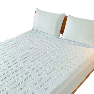 Protecteur de matelas imperméable anti-acariens et anti-punaises de lit, motif personnalisé, taille Queen, blanc, ultrasonique - Product Image 1