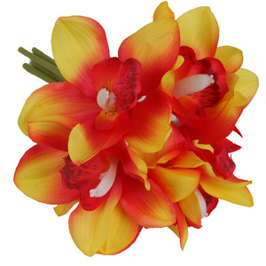 Art <span class=keywords><strong>de</strong></span> fleur <span class=keywords><strong>de</strong></span> simulation <span class=keywords><strong>de</strong></span> haute qualité 6 magnifiques accessoires <span class=keywords><strong>de</strong></span> tir <span class=keywords><strong>de</strong></span> décoration en soie <span class=keywords><strong>de</strong></span> <span class=keywords><strong>bouquet</strong></span> <span class=keywords><strong>de</strong></span> cymbidium - Product Image 5