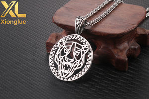 Stainless Steel Hexagram Star of David Runic Pendant Occult Gothic Pagan Wicca Viking Mystical <b>Titanium</b> Steel for <b>Men</b> Women - Product Image 3