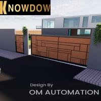 KNOWDOW Moderne Aluminium Persienne Porte Principale Portes Maison Villa Externe Entrée Avant Automatisée Coulissante Aluminium Clôture Porte Conceptions