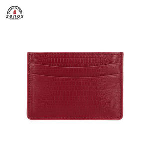 Tarjetero de Lujo Zenos de Alta Calidad con Logotipo Personalizado, Funda Delgada de Cuero PU con Patrón de Lagarto y Protección RFID para Tarjetas de Crédito e Identificación - Product Image 1