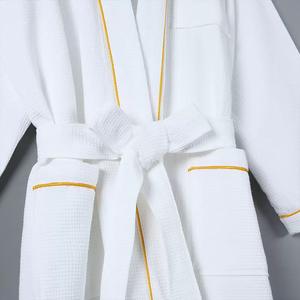 5 स्टार होटल बाथरूम बाथरूम 100% कपास कस्टम लोगो अल्ट्रा सोशोषक थोक औद्योगिक वॉश प्रतिरोधी लंबे स्टेपल कपास बाथरोबे - Product Image 5