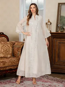 Nuevo Vestido de Tul Completo con Bordado Integral y Lentejuelas, Vestido Maxi de Alta Costura, Venta al Por Mayor de Fábrica - Product Image 1