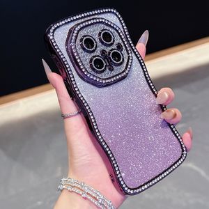 Funda <span class=keywords><strong>de</strong></span> Gel TPU Brillante con Diamantes para Huawei Mate 60/Mate 70 Pro, Funda Cromada para Teléfono Huawei P80 Ultra/P70 - Product Image 3
