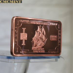 Сувенирные монеты 1 унция медный Железный корабль бар медный пресс для монет - Product Image 2