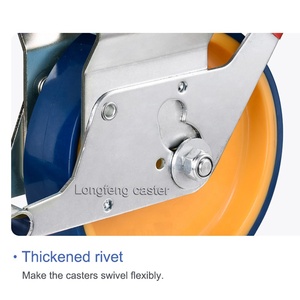 EN1004 Gerüst-PU-Lenkrad mit Gewindes chaft und Zn-plattiert für mobile Aluminium-Hoch arbeitsbühnen für Gerüste - Product Image 3