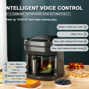Nouveau modèle 5L <span class=keywords><strong>friteuse</strong></span> électrique intelligente numérique <span class=keywords><strong>sans</strong></span> <span class=keywords><strong>huile</strong></span> en verre transparent avec visualisation bol en verre transparent - Product Image 3