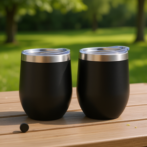 OEM 12 Oz Stainless Steel Tumbler Vacuum Insulated Travel Mug Handle Lid Leak-Proof BPA Free Eco-Friendly <b>Coffee</b> Wine Water - Product Image 2